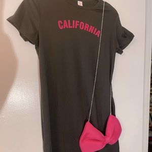 Kid, black polyester knee length dress